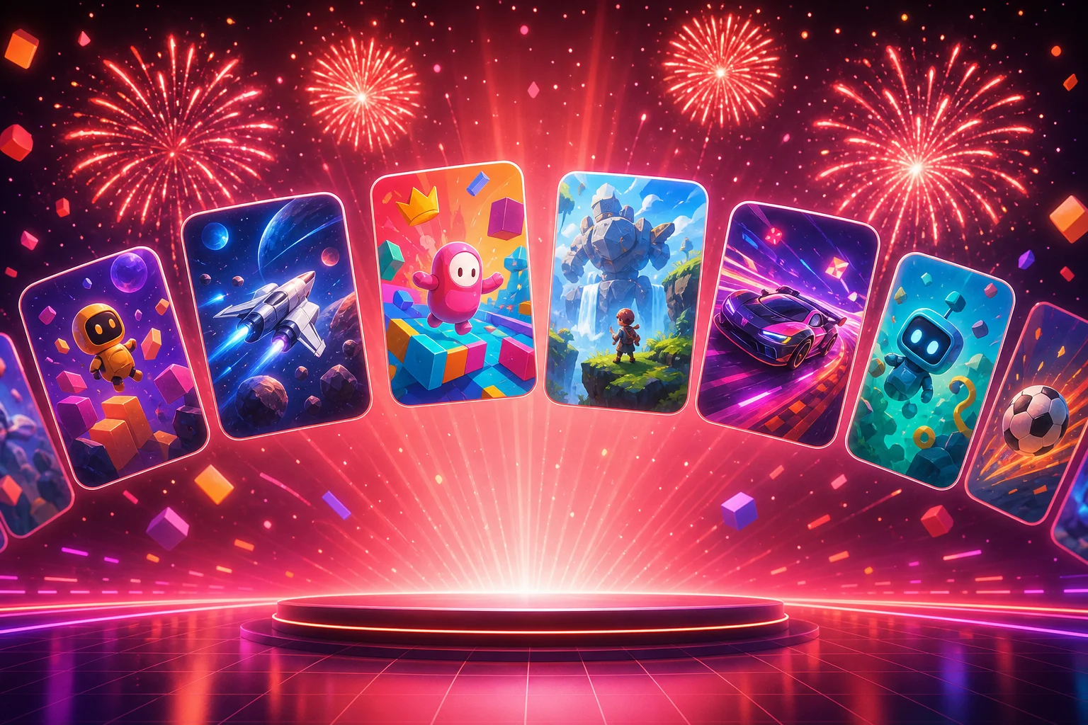 Exciting new social casino game launches with spotlight effects