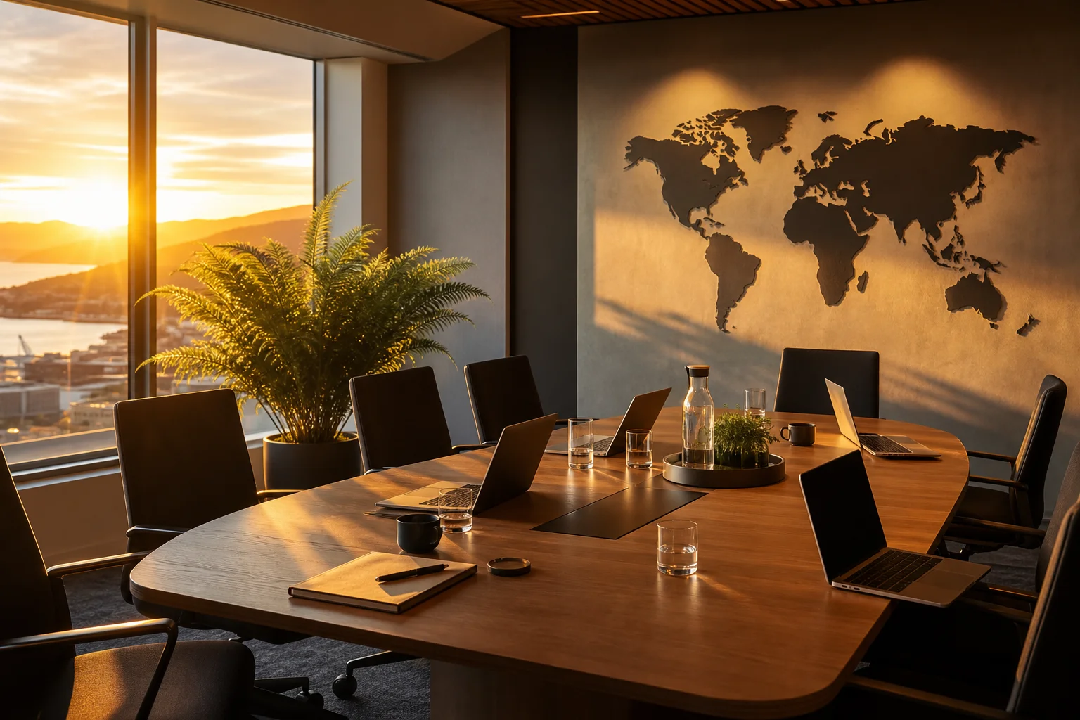 Support team conference room ready to assist players